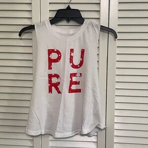 Pure Barre PURE with Stars Racerback Crop Tank Size Large